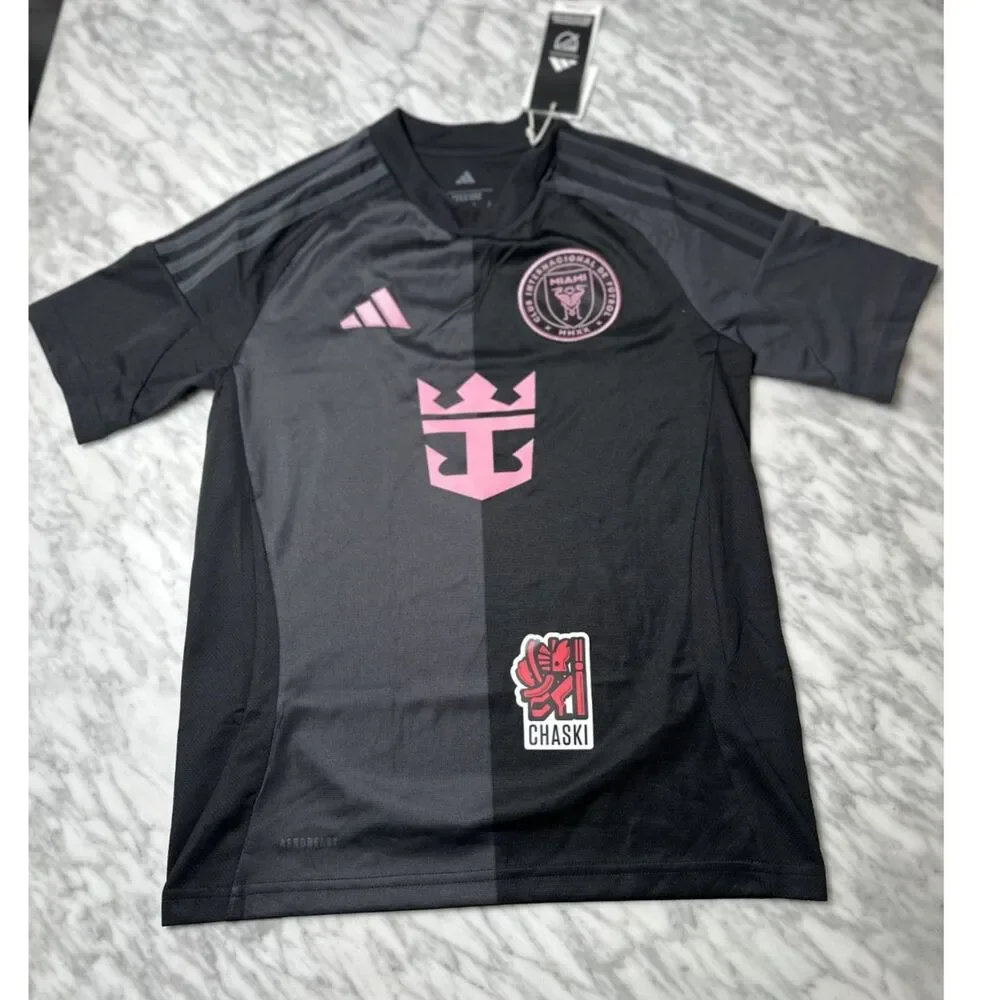 ADIDAS Inter Miami MLS Away Soccer Black Jersey Youth unisex Med soccer JI9123